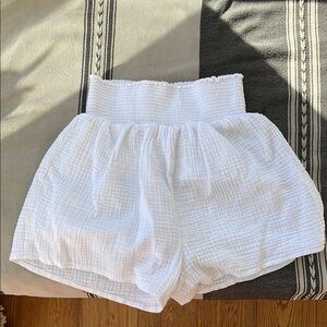 Z Supply White High Waist Shorts